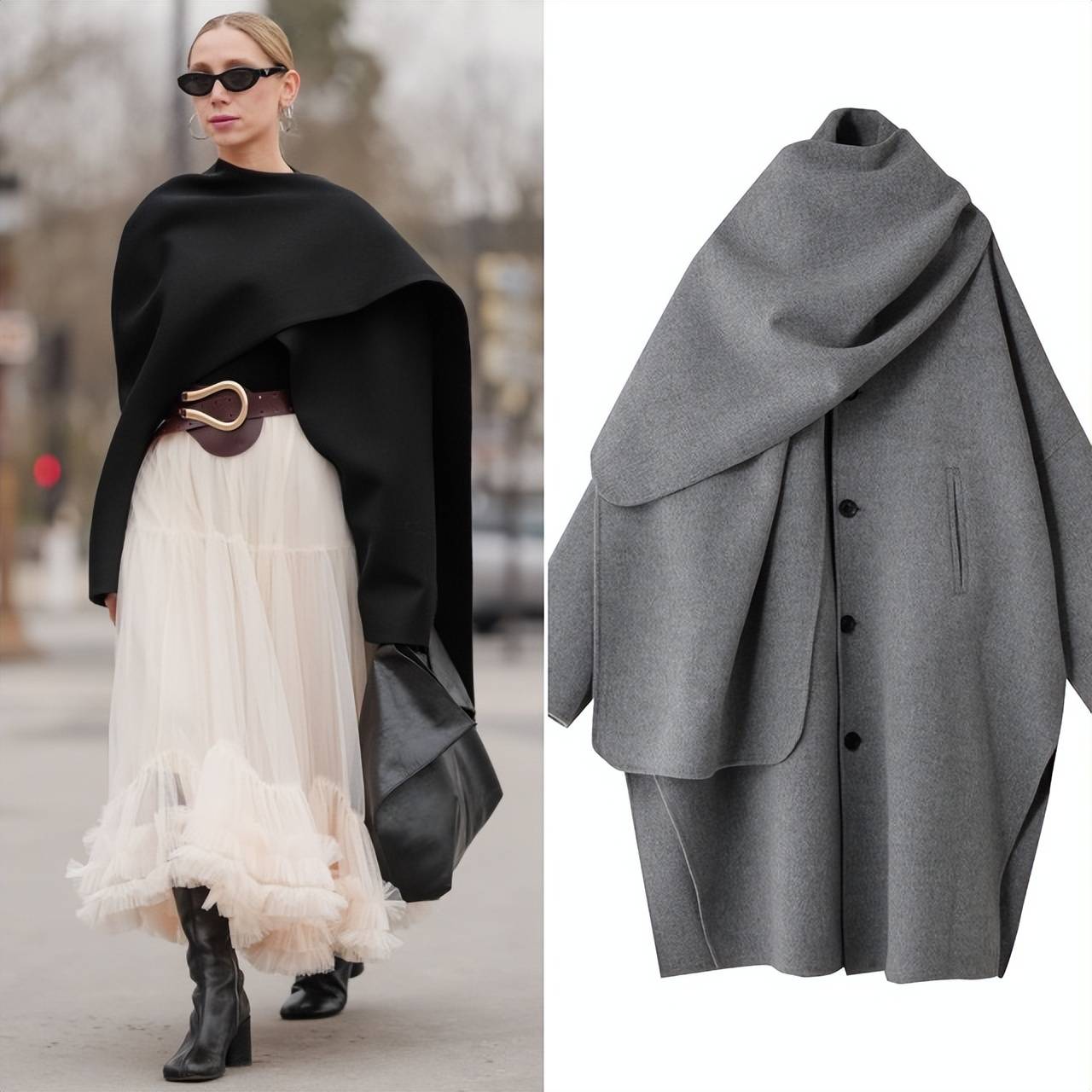 这个冬天,50+姐姐穿“披肩大衣”绝了,优雅又有范(图4) 这个冬天,50+姐姐穿“披肩大衣”绝了,优雅又有范(图4)