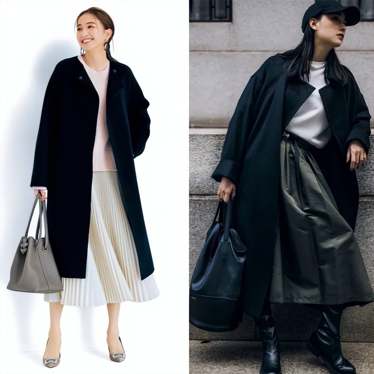 原来,黑色大衣的10倍高级,藏在廓形与层次营造的“精妙感”里 (图3) 原来,黑色大衣的10倍高级,藏在廓形与层次营造的“精妙感”里 (图3)