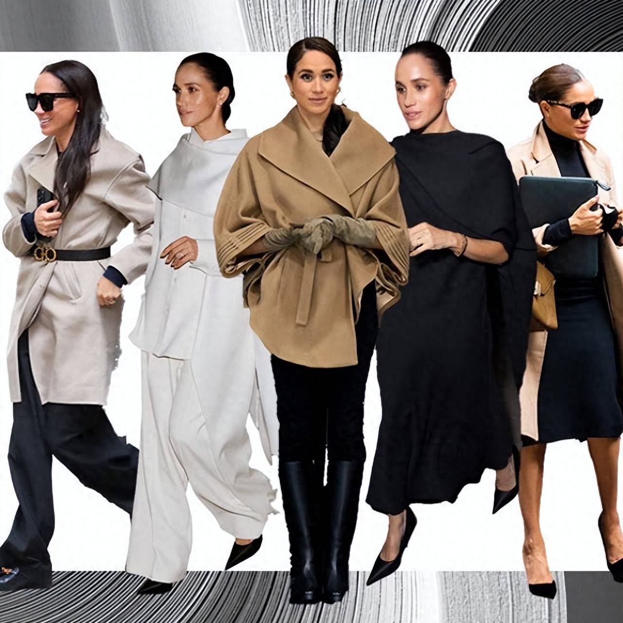 梅根衣品出众，用简约基础款，轻松塑造百变有型的风格 (图1)