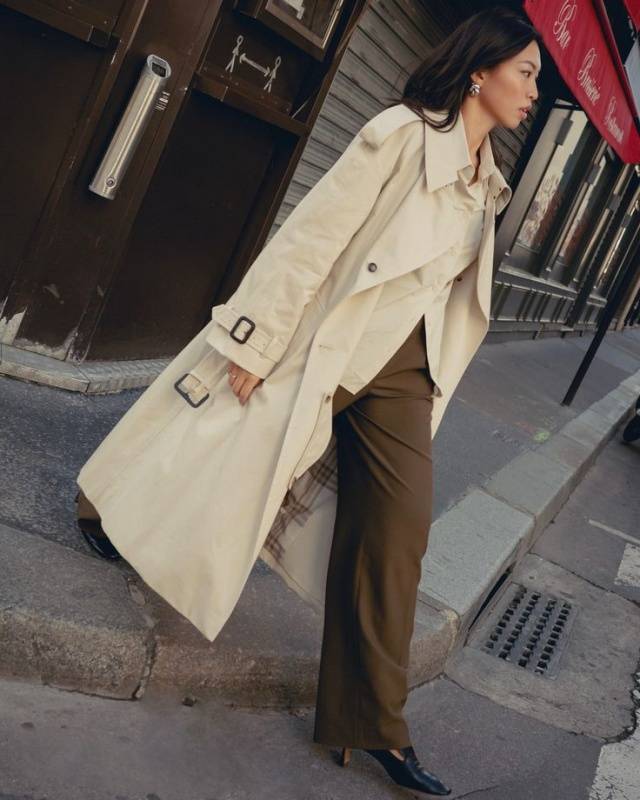 今年最火“风衣+裤子”，慵懒随性又时髦，走路带风超有范儿(图5)