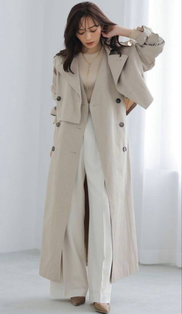 今年最火“风衣+裤子”，慵懒随性又时髦，走路带风超有范儿(图7)