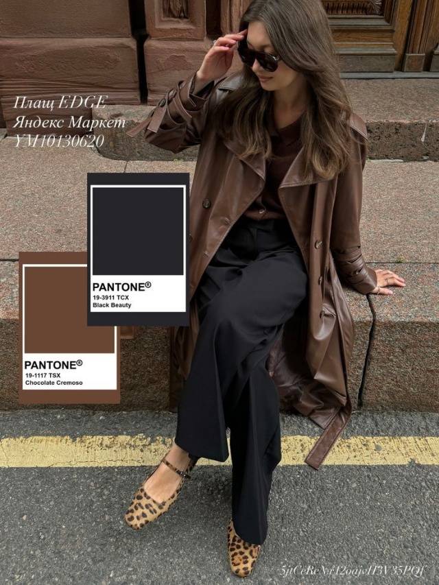 棕色+黑色低调中带高级，根据肤色选对棕色，轻松穿出好气色(图10)