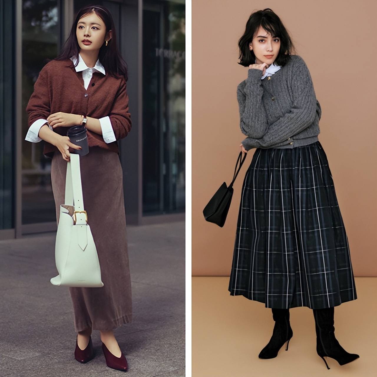 秋冬“衬衫+针织衫”，简约自带文艺还时髦，轻松穿出知性范(图2)