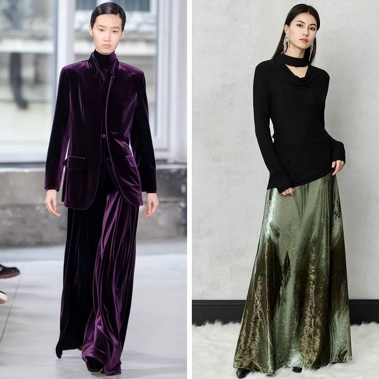 丝绒今冬火了，避胖穿搭攻略轻松拿捏瘦奢美，时髦翻倍 (图2)