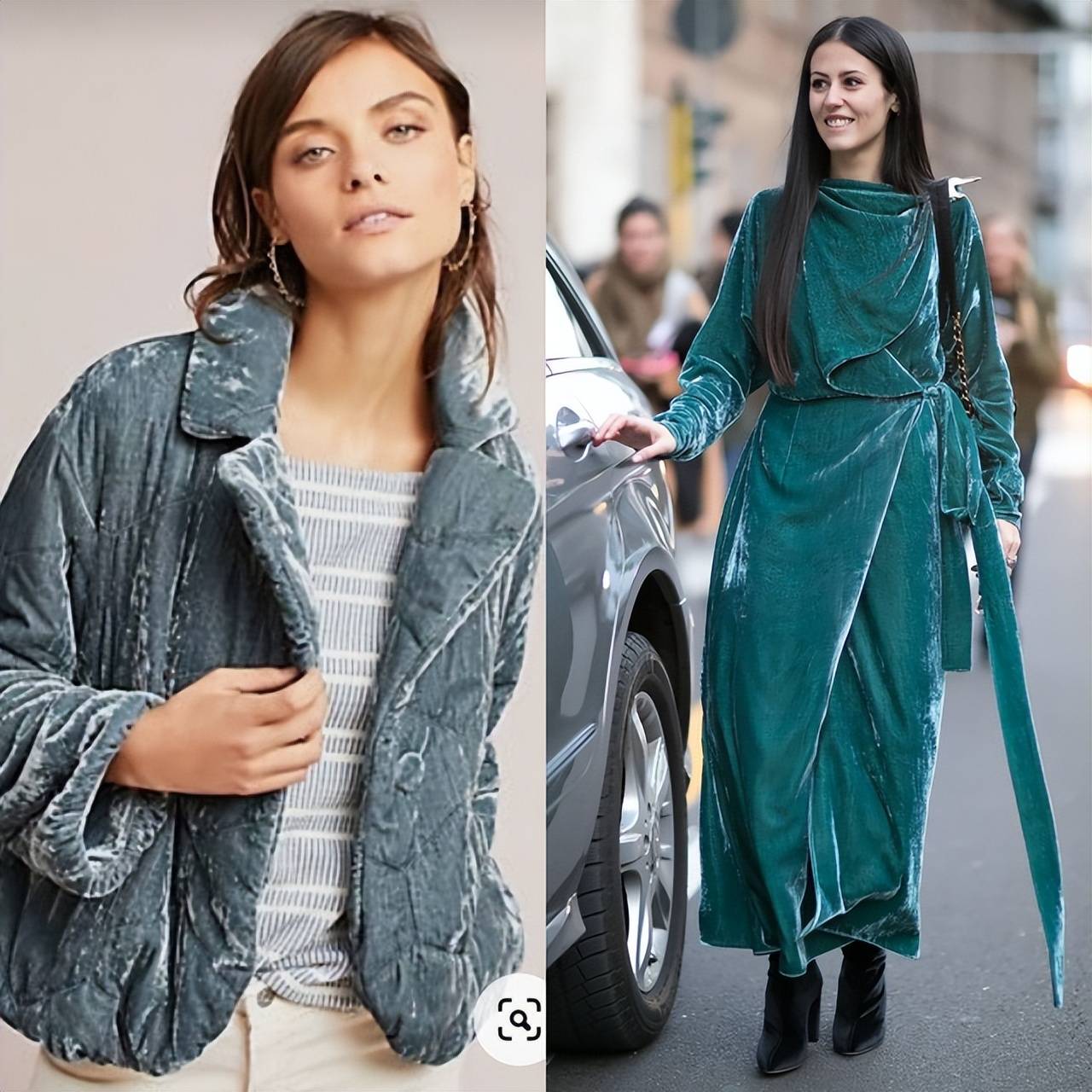 丝绒今冬火了，避胖穿搭攻略轻松拿捏瘦奢美，时髦翻倍 (图8)