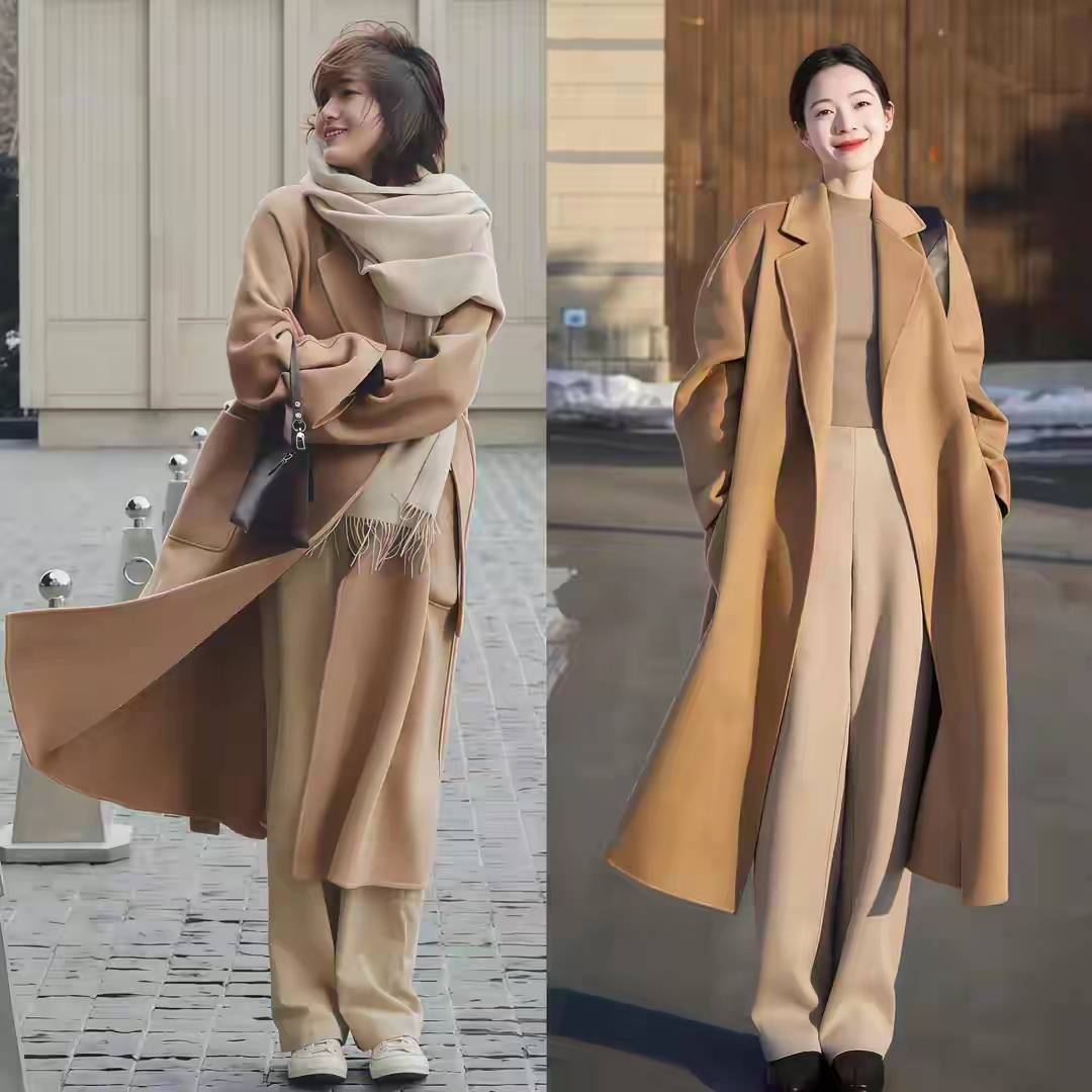 看了宋佳的大衣穿搭,我悟了:大衣不配打底裤,鞋穿低跟,更优雅 (图6) 看了宋佳的大衣穿搭,我悟了:大衣不配打底裤,鞋穿低跟,更优雅 (图6)