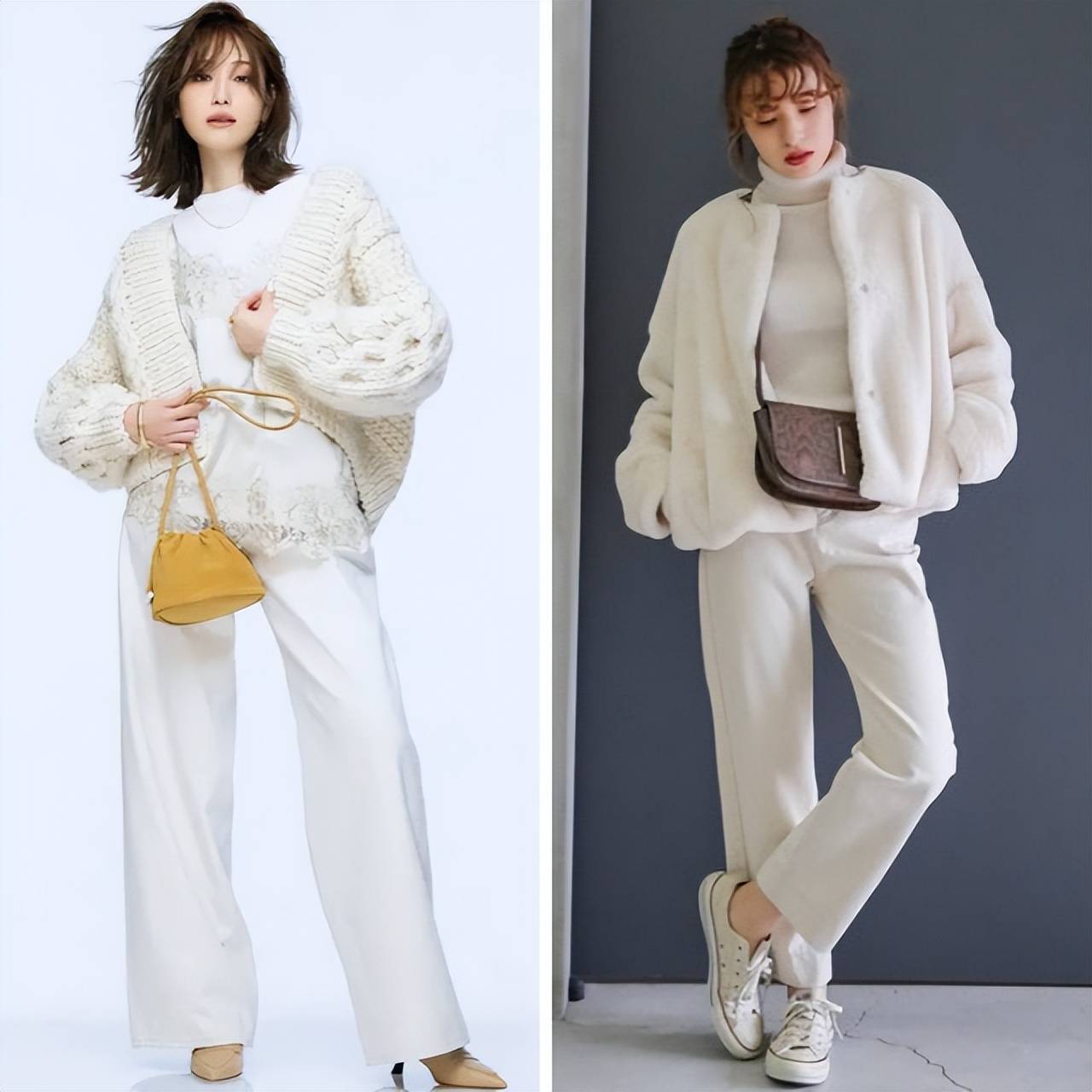 今年冬天这么穿绝了,满身白色又亮眼又高级,谁穿谁好看 (图4) 今年冬天这么穿绝了,满身白色又亮眼又高级,谁穿谁好看 (图4)