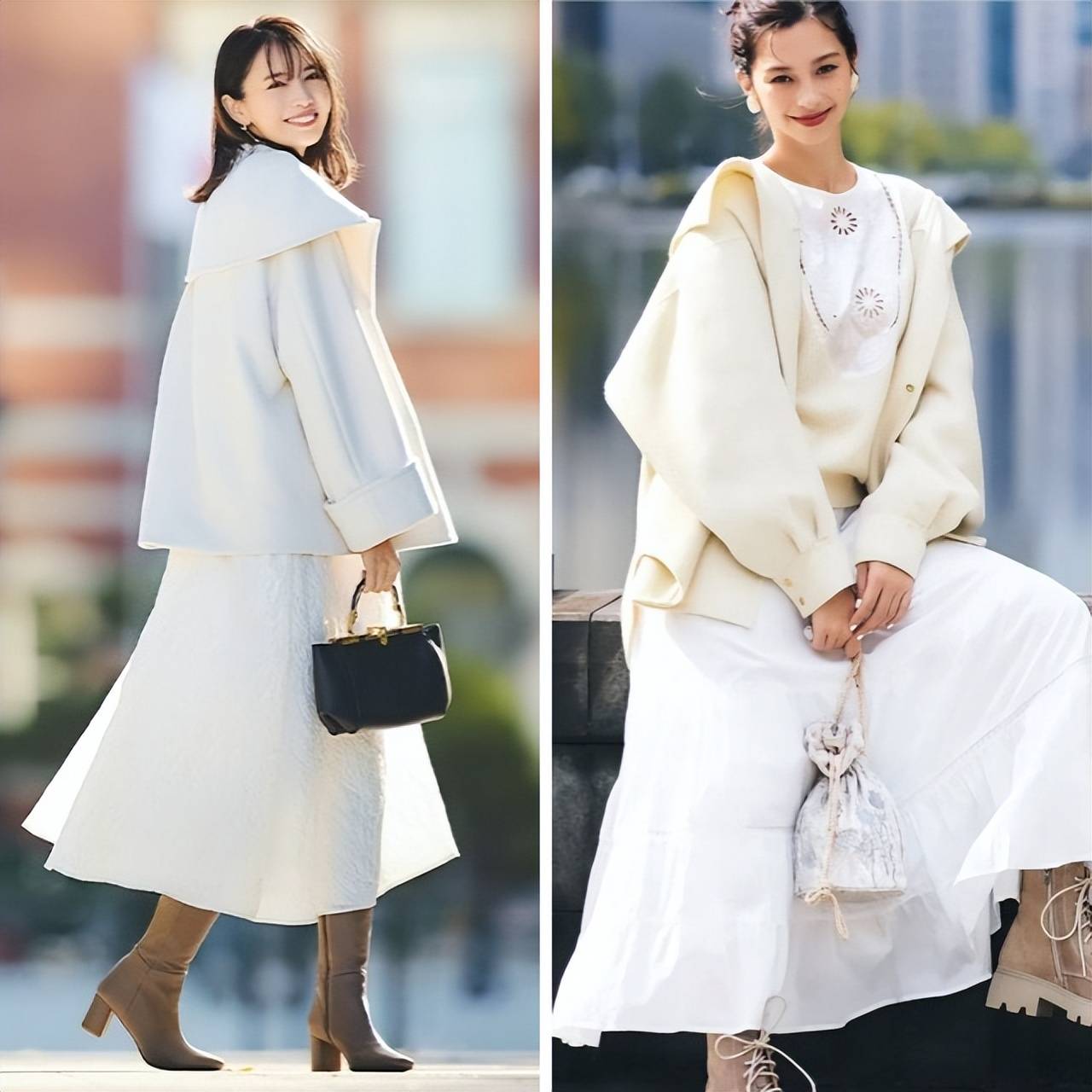 今年冬天这么穿绝了,满身白色又亮眼又高级,谁穿谁好看 (图8) 今年冬天这么穿绝了,满身白色又亮眼又高级,谁穿谁好看 (图8)