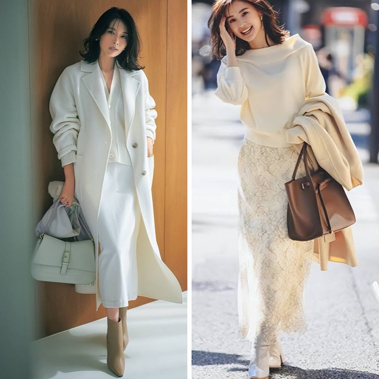 今年冬天这么穿绝了,满身白色又亮眼又高级,谁穿谁好看 (图10) 今年冬天这么穿绝了,满身白色又亮眼又高级,谁穿谁好看 (图10)