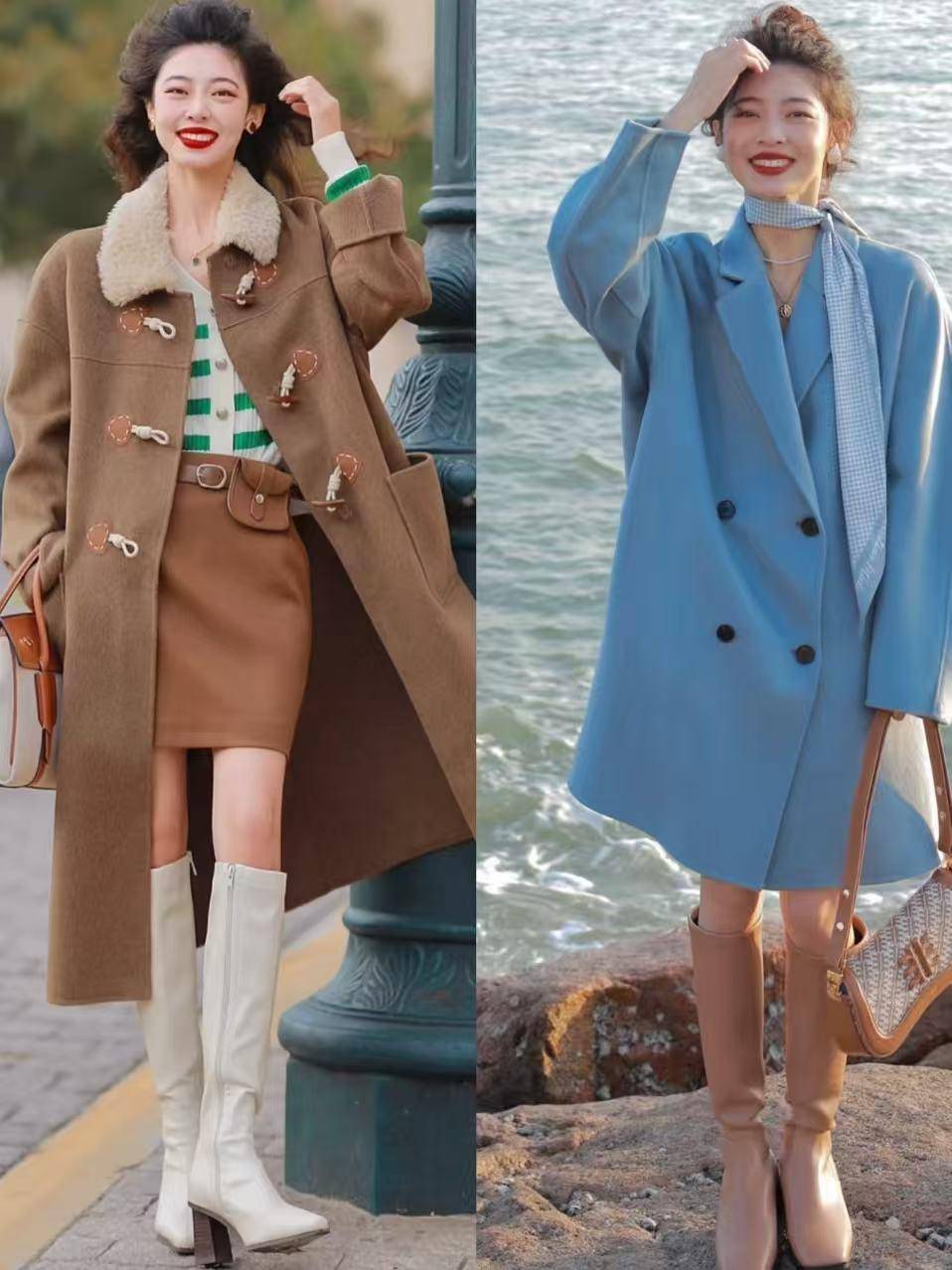 普通人怎么把大衣穿时髦？今冬这3种下装搭配法就很火！又飒又美 (图16)