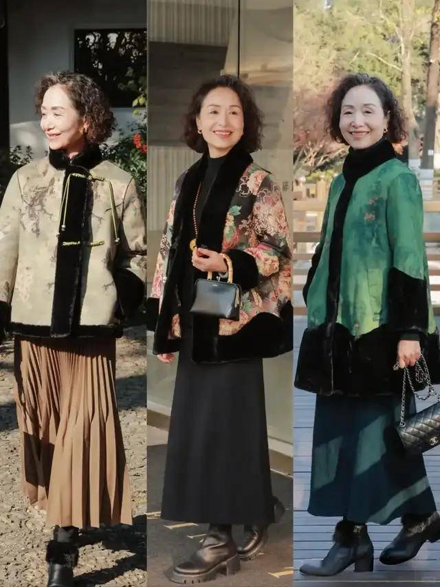 “陈乔恩”新穿法火出圈：新中式外套+半身裙，松弛洋气又减龄！(图3)