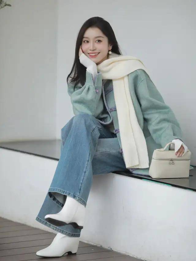 “陈乔恩”新穿法火出圈：新中式外套+半身裙，松弛洋气又减龄！(图12)