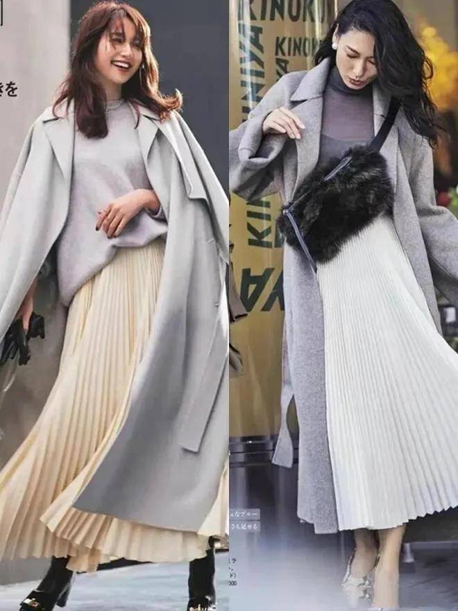 这才是“大衣”最聪明的穿法，搭裙子、长裤超洋气！谁见都夸好看 (图10)