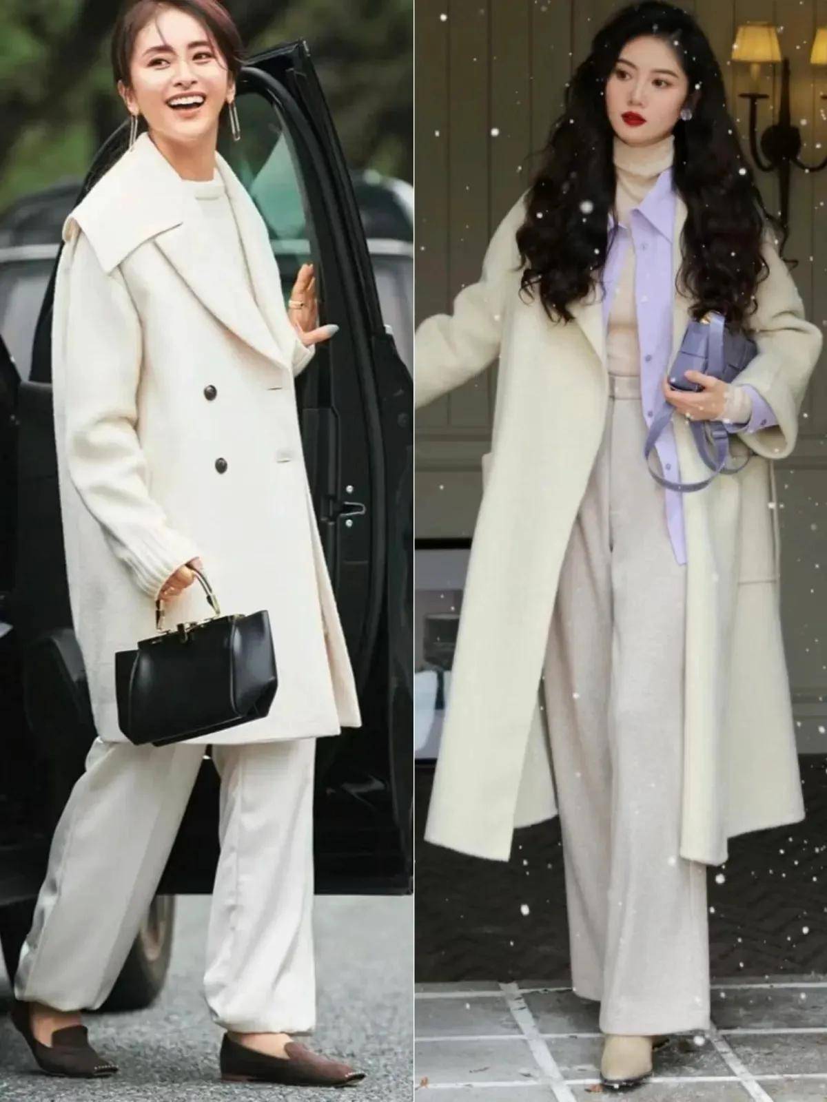 这才是“大衣”最聪明的穿法，搭裙子、长裤超洋气！谁见都夸好看 (图18)