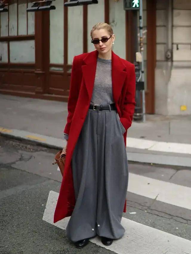 今冬“大衣＋阔腿裤”最火！这么穿美爆了，高级又好看 (图11)