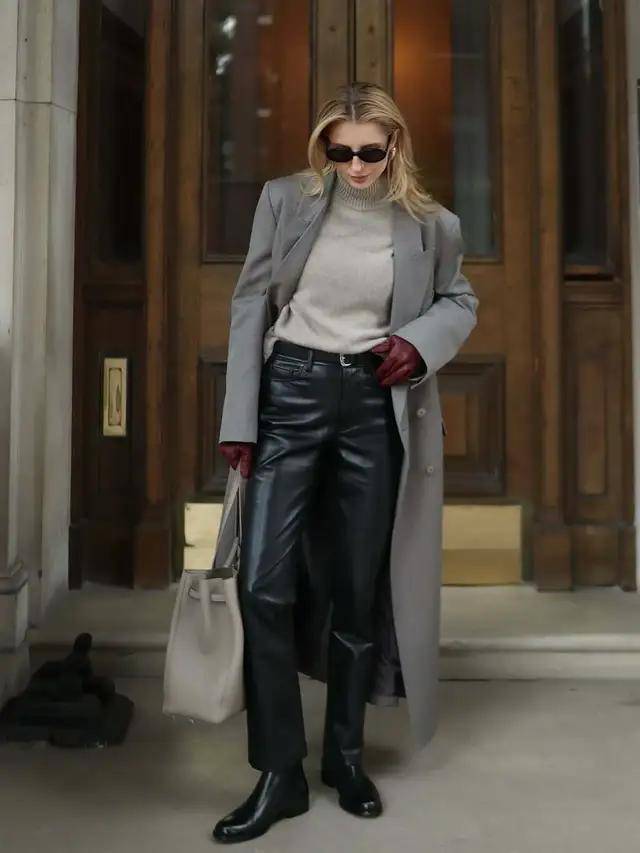 今冬“大衣＋阔腿裤”最火！这么穿美爆了，高级又好看 (图21)