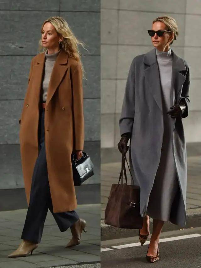今冬“大衣＋阔腿裤”最火！这么穿美爆了，高级又好看 (图25)