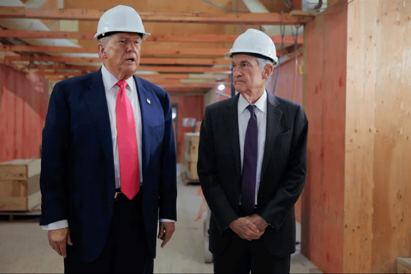 刑事调查风波中的美联储大楼：特朗普鲍威尔曾就翻修费起争执 (图1)